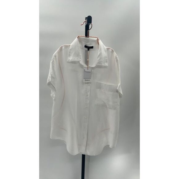 Quince Womens 100% European Linen Camp Shirt White S - Picture 1 of 2